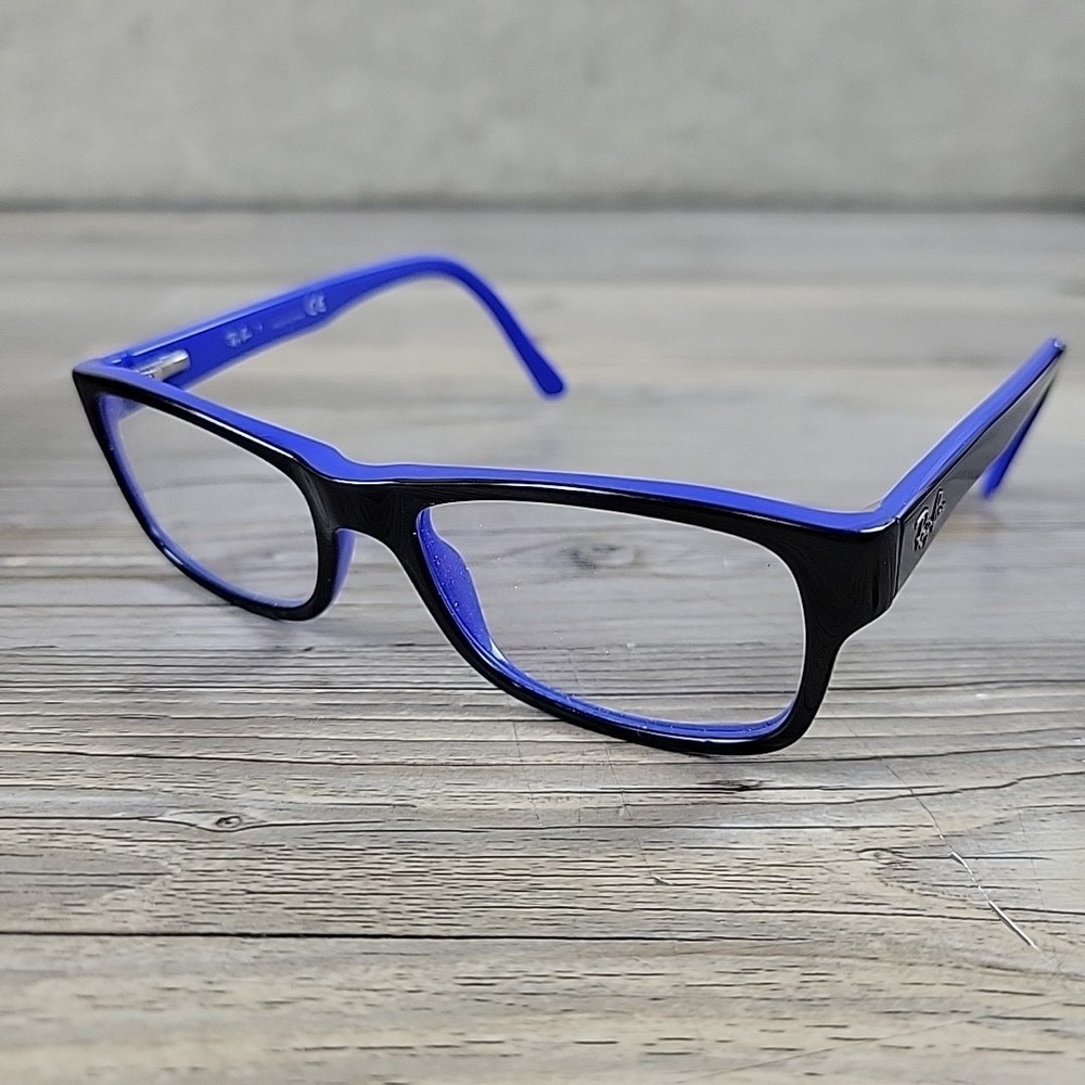 Ray-Ban RB5268 5179 Kids Eyeglasses Frames Only Black Blue Full Rim 50-17-135